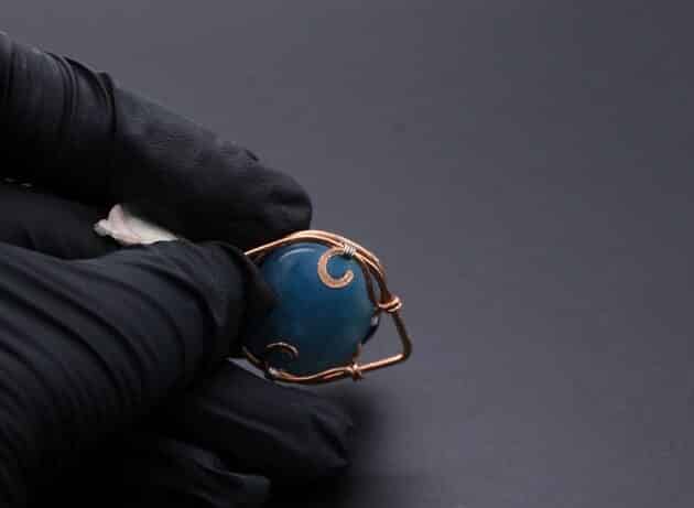 Wire-Wrapping Bejeweled Aqua Jade Pendant Tutorial 52