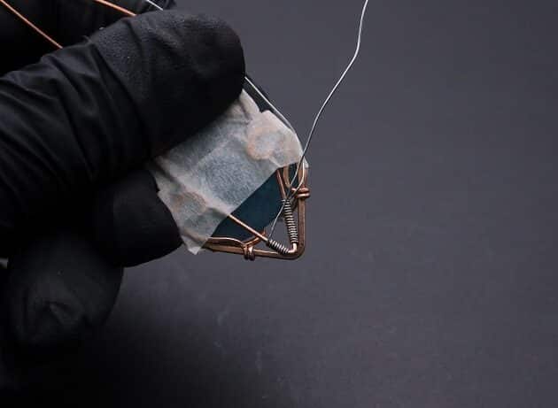 Wire-Wrapping Bejeweled Aqua Jade Pendant Tutorial 57