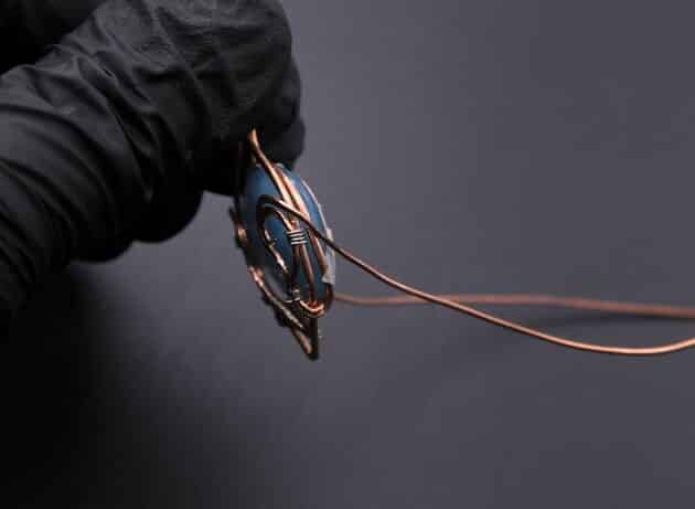 Wire-Wrapping Bejeweled Aqua Jade Pendant Tutorial 67
