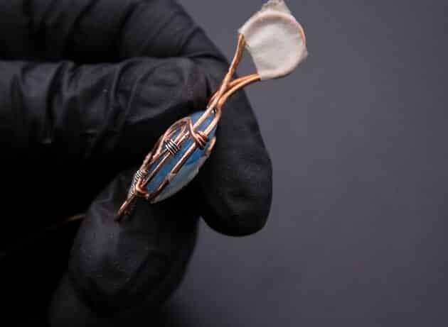 Wire-Wrapping Bejeweled Aqua Jade Pendant Tutorial 68