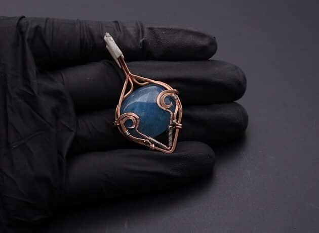 Wire-Wrapping Bejeweled Aqua Jade Pendant Tutorial 71