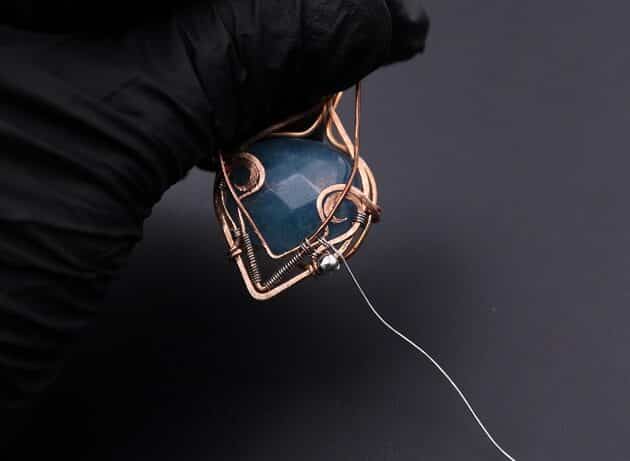 Wire-Wrapping Bejeweled Aqua Jade Pendant Tutorial 80