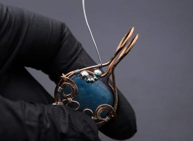 Wire-Wrapping Bejeweled Aqua Jade Pendant Tutorial 97