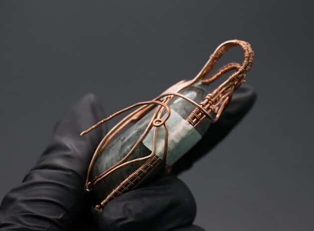 Wire-Wrapping Dreamy Oval Labradorite Copper Pendant Tutorial 101