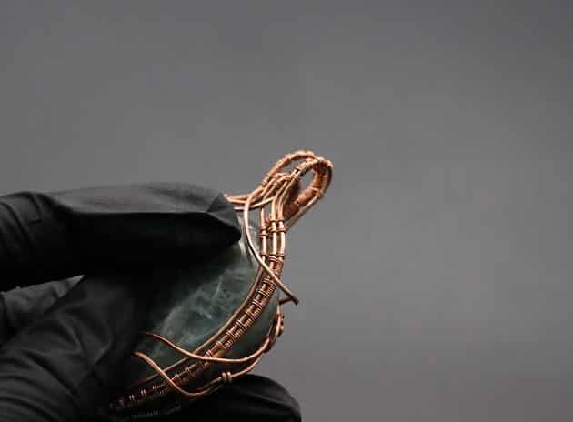 Wire-Wrapping Dreamy Oval Labradorite Copper Pendant Tutorial 121