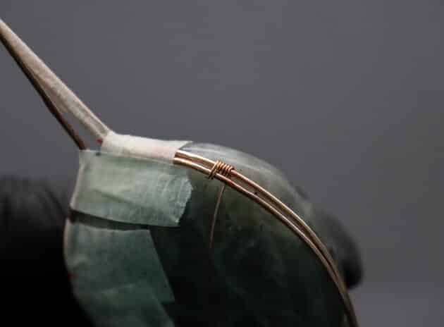 Wire-Wrapping Dreamy Oval Labradorite Copper Pendant Tutorial 15