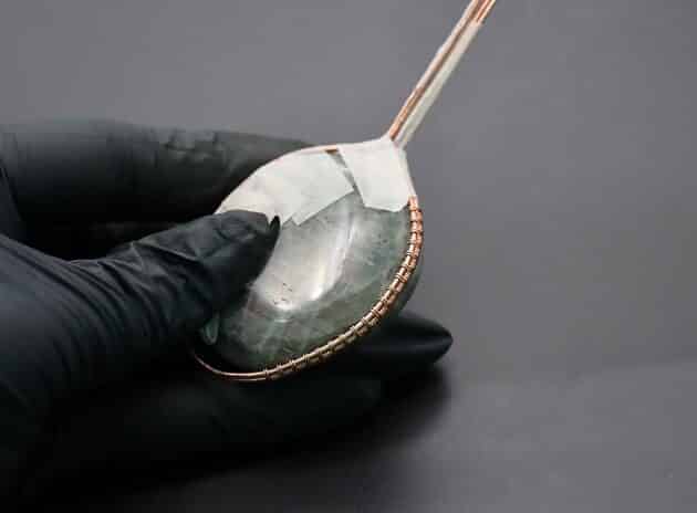 Wire-Wrapping Dreamy Oval Labradorite Copper Pendant Tutorial 17