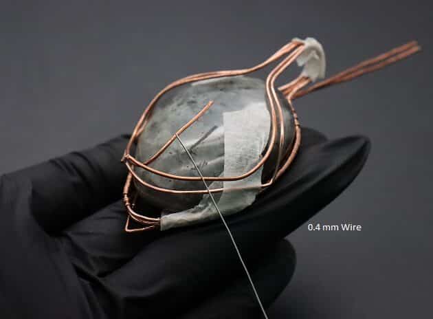 Wire-Wrapping Dreamy Oval Labradorite Copper Pendant Tutorial 49