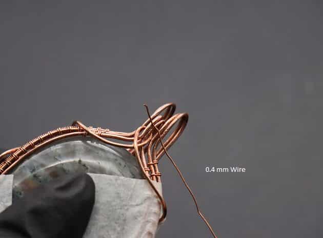Wire-Wrapping Dreamy Oval Labradorite Copper Pendant Tutorial 67