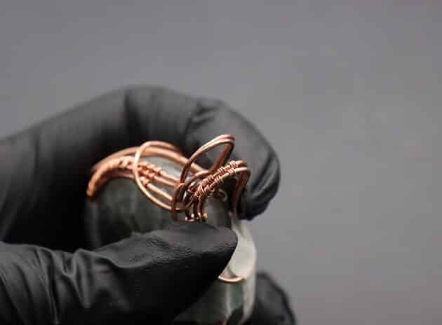 Wire-Wrapping Dreamy Oval Labradorite Copper Pendant Tutorial 72
