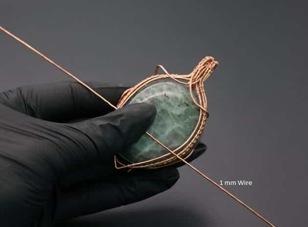 Wire-Wrapping Dreamy Oval Labradorite Copper Pendant Tutorial 80