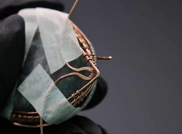 Wire-Wrapping Dreamy Oval Labradorite Copper Pendant Tutorial 92