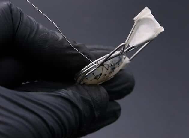 Wire-Wrapping Cute Tabby Cat Head Gemstone Silver Pendant Tutorial 31