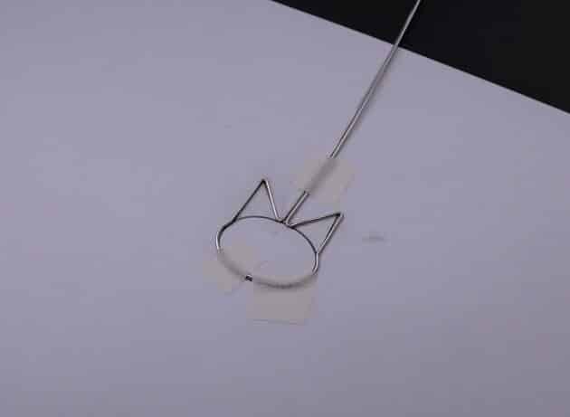 Wire-Wrapping Cute Tabby Cat Head Gemstone Silver Pendant Tutorial 5