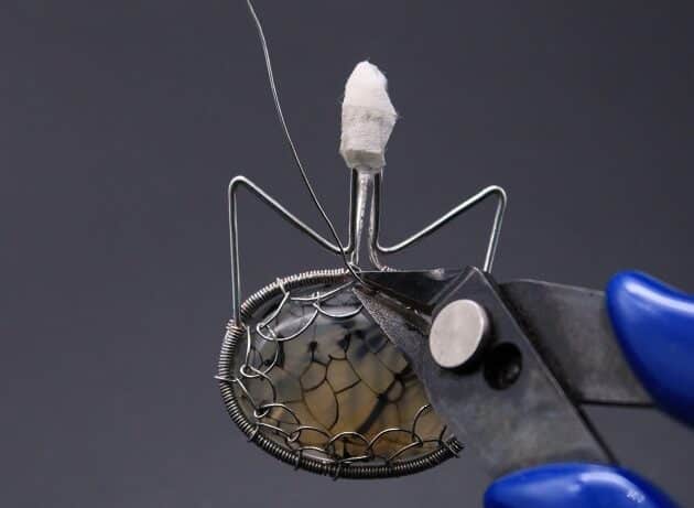 Wire-Wrapping Cute Tabby Cat Head Gemstone Silver Pendant Tutorial 64