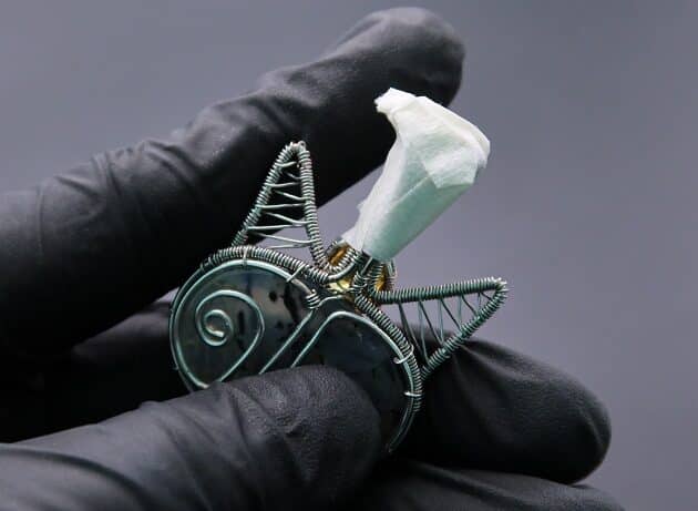 Wire-Wrapping Cute Tabby Cat Head Gemstone Silver Pendant Tutorial 96
