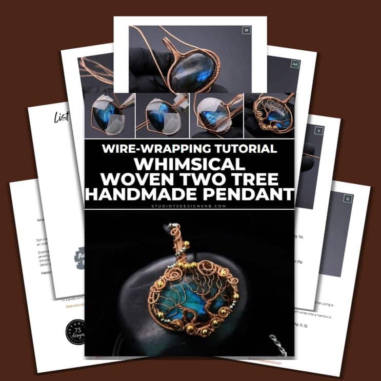 Whimsical Woven Two Tree Handmade Pendant Tutorial-Cover