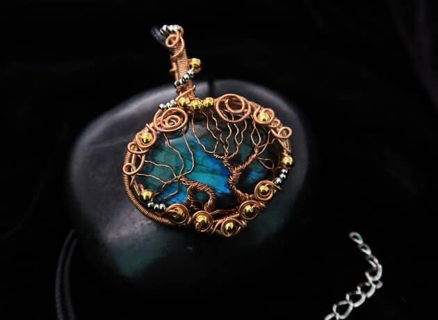 Wire-Wrapping Whimsical Woven Two Tree Handmade Pendant Tutorial 0