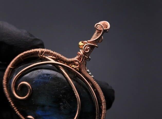 Wire-Wrapping Whimsical Woven Two Tree Handmade Pendant Tutorial 104