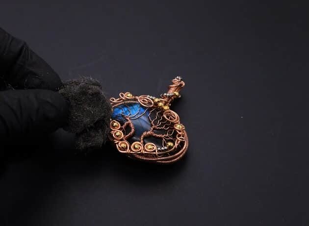 Wire-Wrapping Whimsical Woven Two Tree Handmade Pendant Tutorial 107