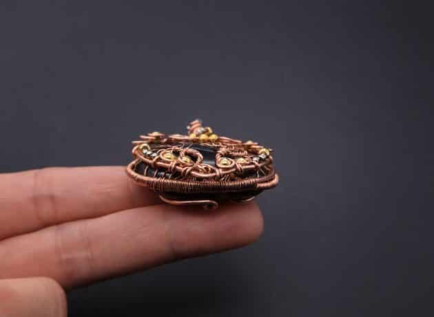 Wire-Wrapping Whimsical Woven Two Tree Handmade Pendant Tutorial 111