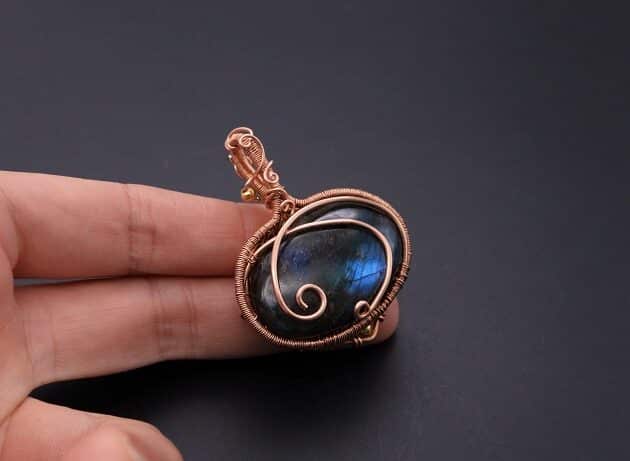 Wire-Wrapping Whimsical Woven Two Tree Handmade Pendant Tutorial 112