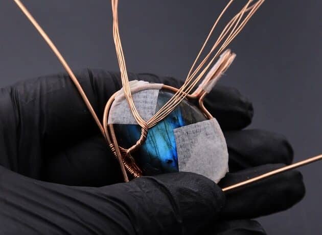 Wire-Wrapping Whimsical Woven Two Tree Handmade Pendant Tutorial 31