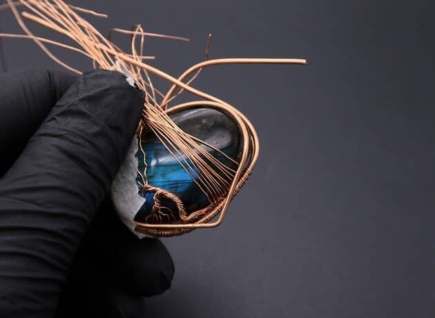 Wire-Wrapping Whimsical Woven Two Tree Handmade Pendant Tutorial 46