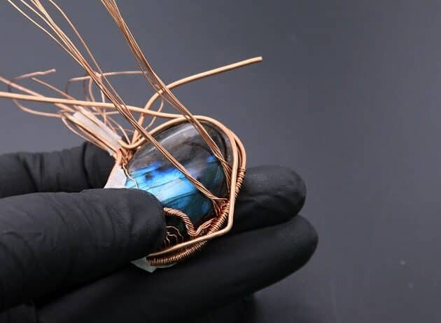 Wire-Wrapping Whimsical Woven Two Tree Handmade Pendant Tutorial 47