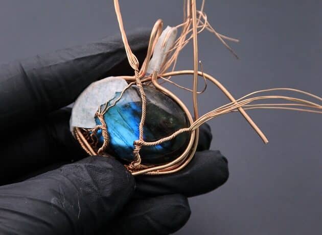 Wire-Wrapping Whimsical Woven Two Tree Handmade Pendant Tutorial 48