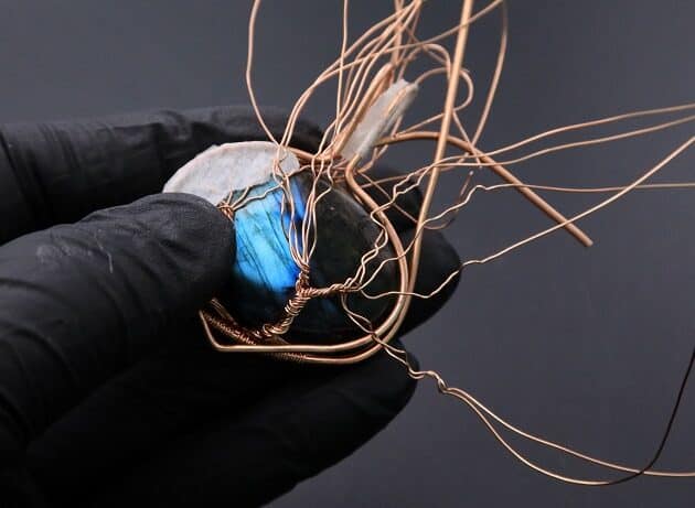 Wire-Wrapping Whimsical Woven Two Tree Handmade Pendant Tutorial 49