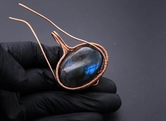 Wire-Wrapping Whimsical Woven Two Tree Handmade Pendant Tutorial 57