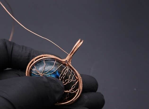 Wire-Wrapping Whimsical Woven Two Tree Handmade Pendant Tutorial 64