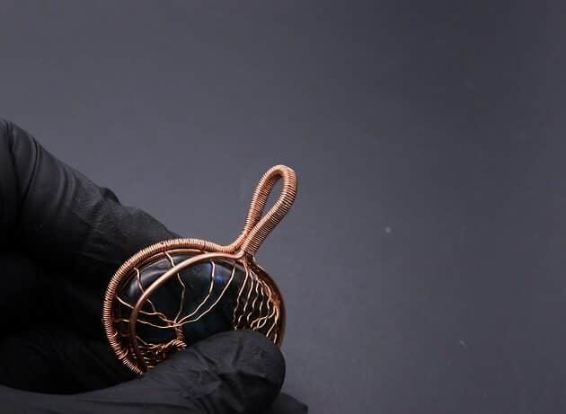 Wire-Wrapping Whimsical Woven Two Tree Handmade Pendant Tutorial 65