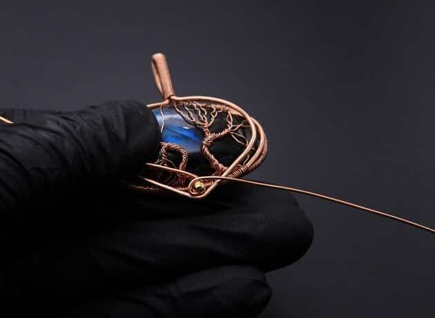 Wire-Wrapping Whimsical Woven Two Tree Handmade Pendant Tutorial 71