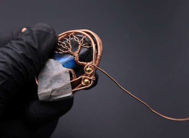 Wire-Wrapping Whimsical Woven Two Tree Handmade Pendant Tutorial 72