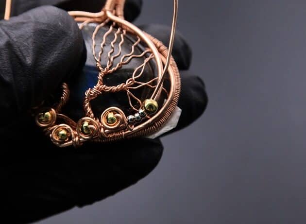 Wire-Wrapping Whimsical Woven Two Tree Handmade Pendant Tutorial 78
