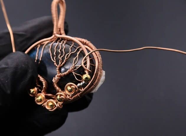 Wire-Wrapping Whimsical Woven Two Tree Handmade Pendant Tutorial 79