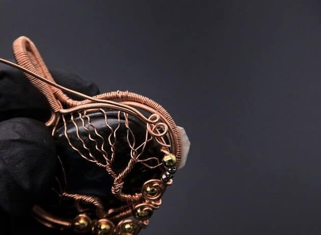 Wire-Wrapping Whimsical Woven Two Tree Handmade Pendant Tutorial 80