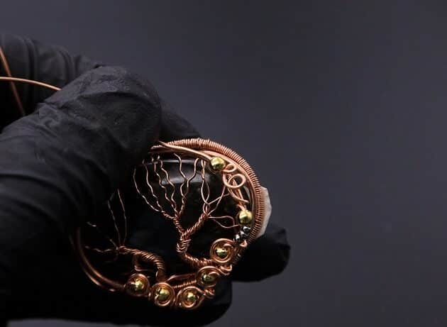 Wire-Wrapping Whimsical Woven Two Tree Handmade Pendant Tutorial 81