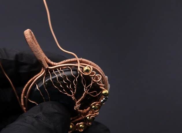 Wire-Wrapping Whimsical Woven Two Tree Handmade Pendant Tutorial 82