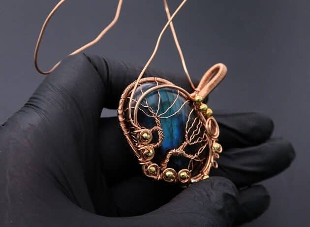 Wire-Wrapping Whimsical Woven Two Tree Handmade Pendant Tutorial 88