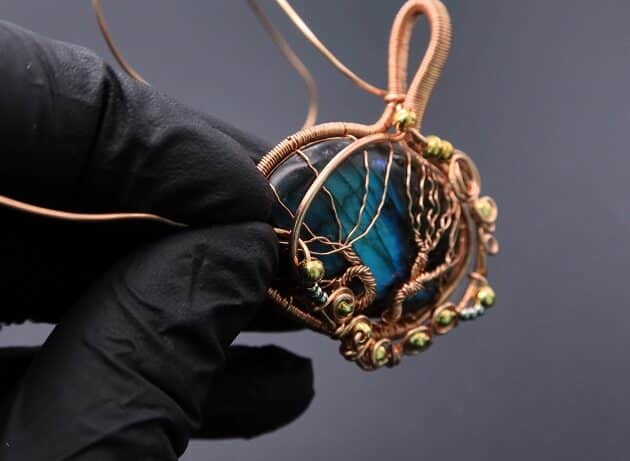Wire-Wrapping Whimsical Woven Two Tree Handmade Pendant Tutorial 90