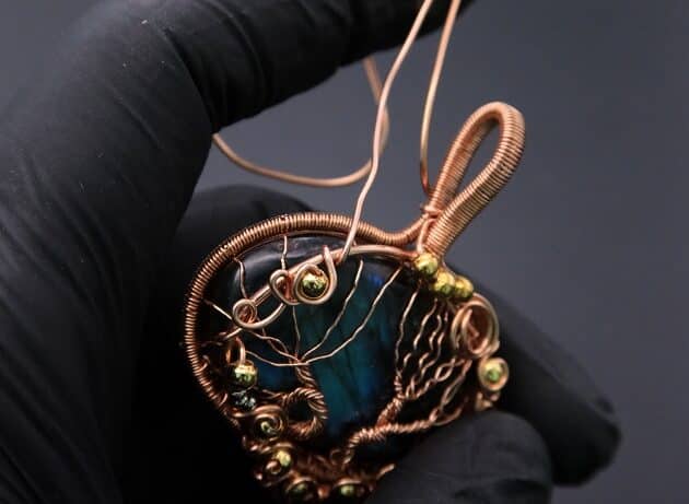 Wire-Wrapping Whimsical Woven Two Tree Handmade Pendant Tutorial 92
