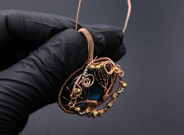 Wire-Wrapping Whimsical Woven Two Tree Handmade Pendant Tutorial 94