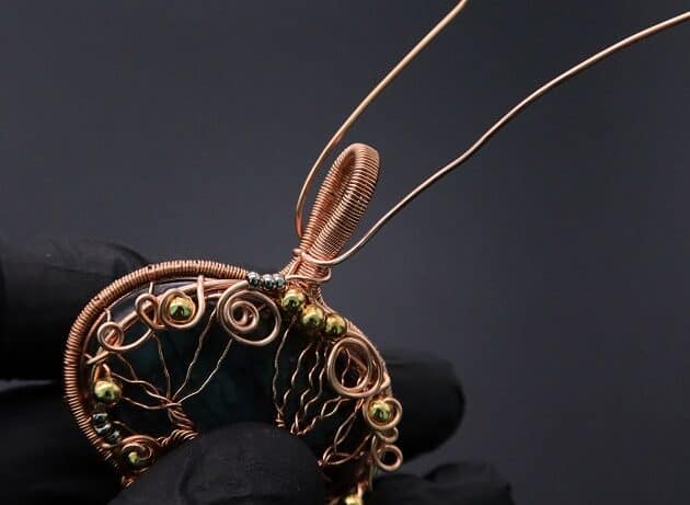 Wire-Wrapping Whimsical Woven Two Tree Handmade Pendant Tutorial 95