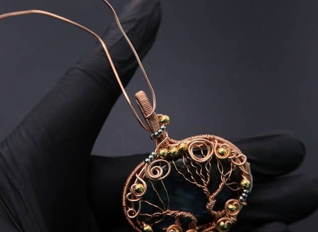 Wire-Wrapping Whimsical Woven Two Tree Handmade Pendant Tutorial 97