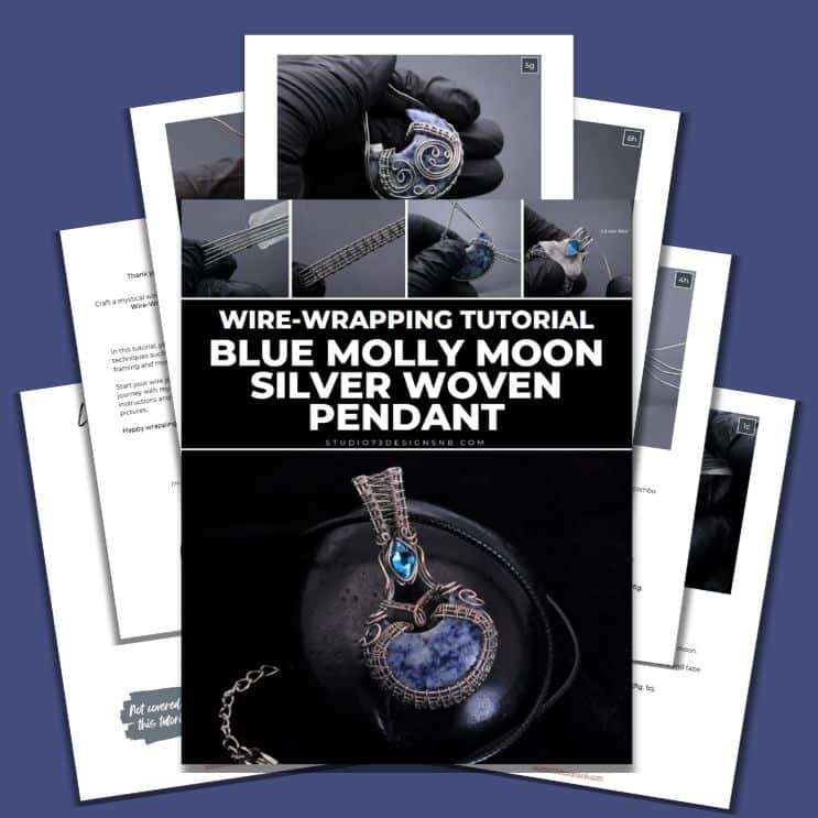 Blue Molly Moon Silver Woven Pendant Tutorial-Cover
