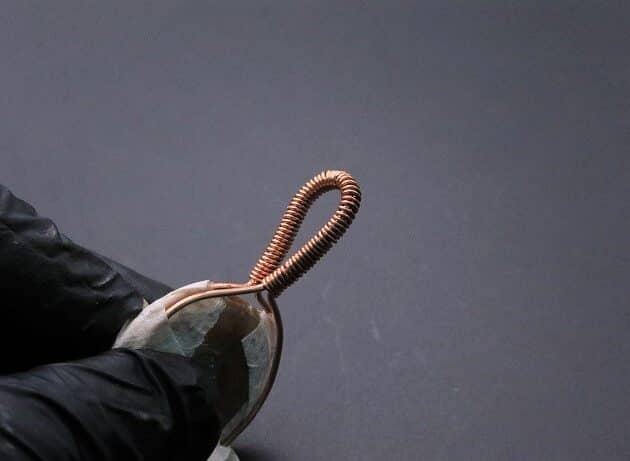 Wire-Wrapping Ammonite Shell Coiled Coil Copper Pendant Tutorial 20