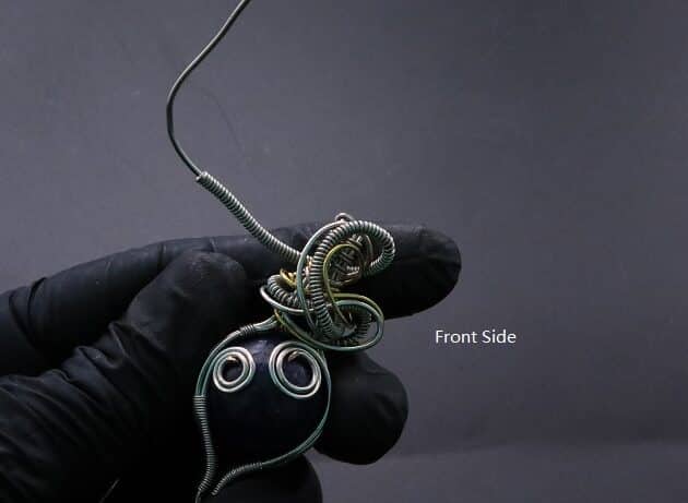 Wire-Wrapping Blue Marble Sphere Ball Abstract Swirl Pendant Tutorial 112